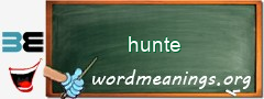 WordMeaning blackboard for hunte